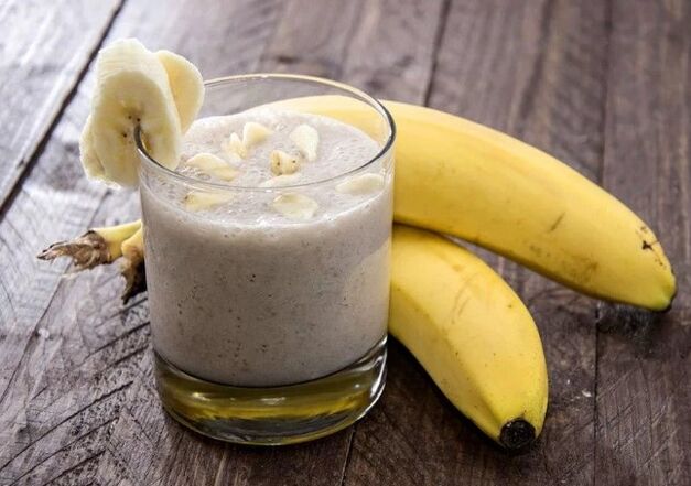 Banane und Kefir